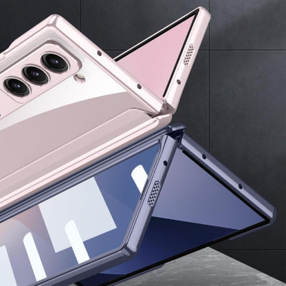 For Samsung Galaxy Z Fold6 GKK Integrated Magnetic Phantom Hinge Phone Case with Holder(Pink) by GKK