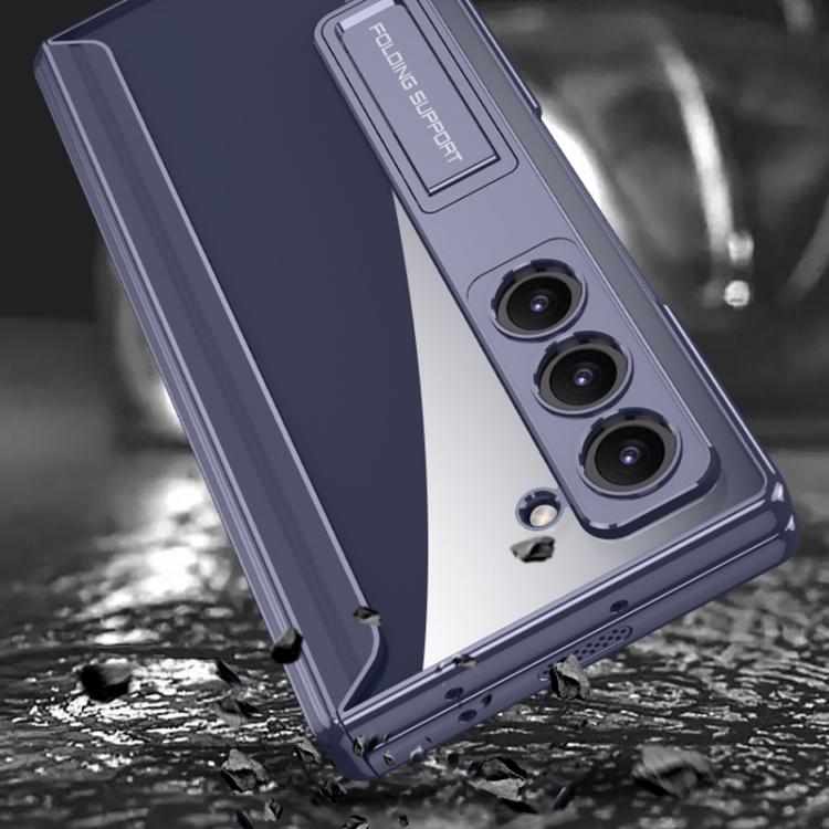 For Samsung Galaxy Z Fold6 GKK Integrated Magnetic Phantom Hinge Phone Case with Holder(Pink) by GKK