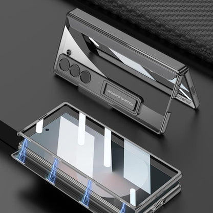 For Samsung Galaxy Z Fold6 GKK Integrated Magnetic Phantom Hinge Phone Case with Holder(Pink) by GKK