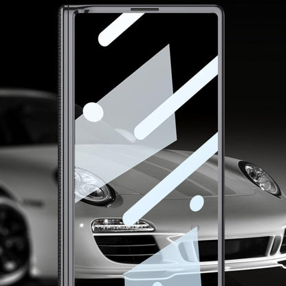 For Samsung Galaxy Z Fold6 GKK Integrated Magnetic Phantom Leather Hinge Phone Case with Holder(Pink) by GKK