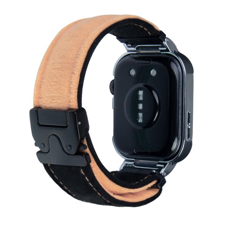 For Huawei Watch Fit3 Brushed Metal Silver Frame Watch Band(Black Orange Yellow) by bashfashion