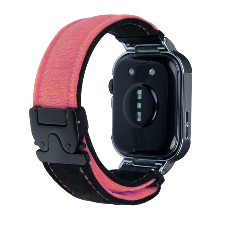 For Huawei Watch Fit3 Brushed Metal Silver Frame Watch Band(Black Pink) by bashfashion