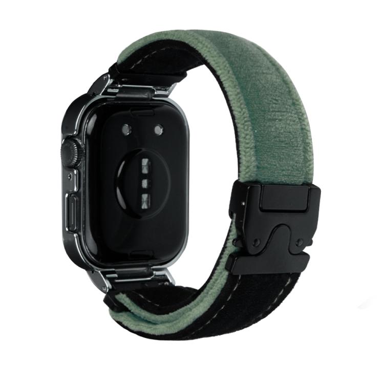 For Huawei Watch Fit3 Brushed Metal Silver Frame Watch Band(Black Army Green) by bashfashion