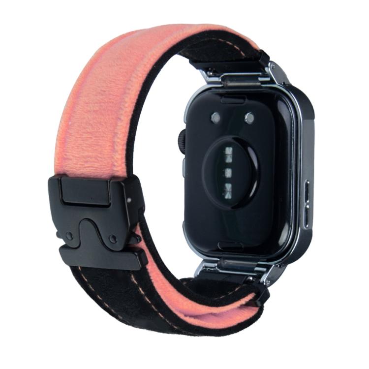 For Huawei Watch Fit3 Brushed Metal Silver Frame Watch Band(Black Peach) by bashfashion