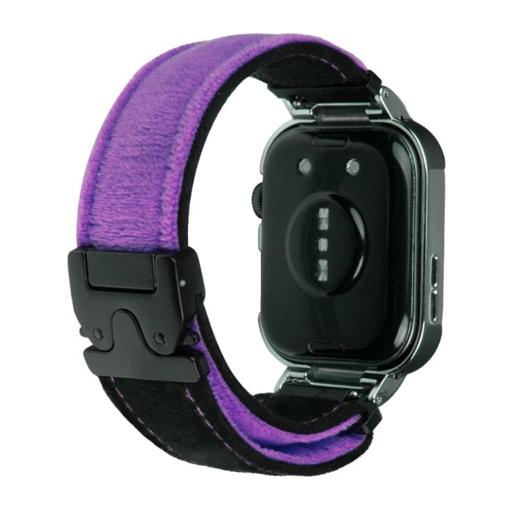 For Huawei Watch Fit3 Brushed Metal Silver Frame Watch Band(Black Purple) by bashfashion