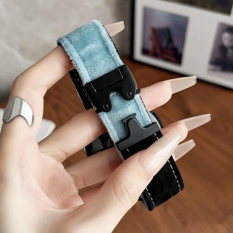 For Huawei Watch Fit3 Brushed Metal Silver Frame Watch Band(Black Purple) by bashfashion