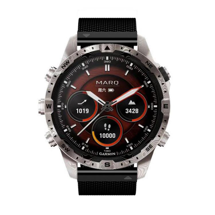 For Garmin Watch 26mm Milanese Dual Section Magnetic Metal Watch Band(Black) by bashfashion