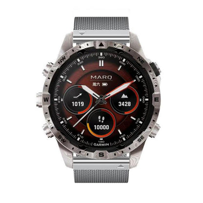 For Garmin Watch 26mm Milanese Dual Section Magnetic Metal Watch Band(Silver) by bashfashion