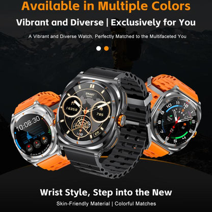 GT98 1.53 inch 2 in 1 Bluetooth Headphone IP67 Waterproof Smart Watch Supports Blood Oxygen Monitoring(Black Orange) by bashfashion