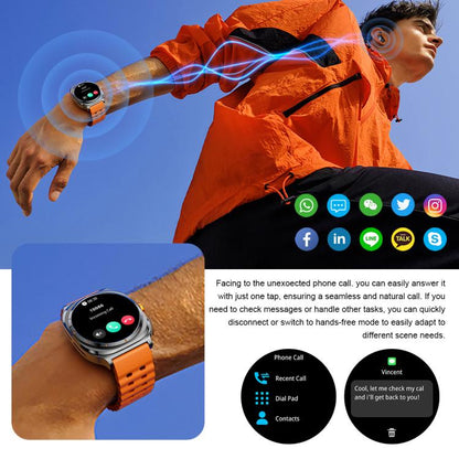 GT98 1.53 inch 2 in 1 Bluetooth Headphone IP67 Waterproof Smart Watch Supports Blood Oxygen Monitoring(Black Orange) by bashfashion