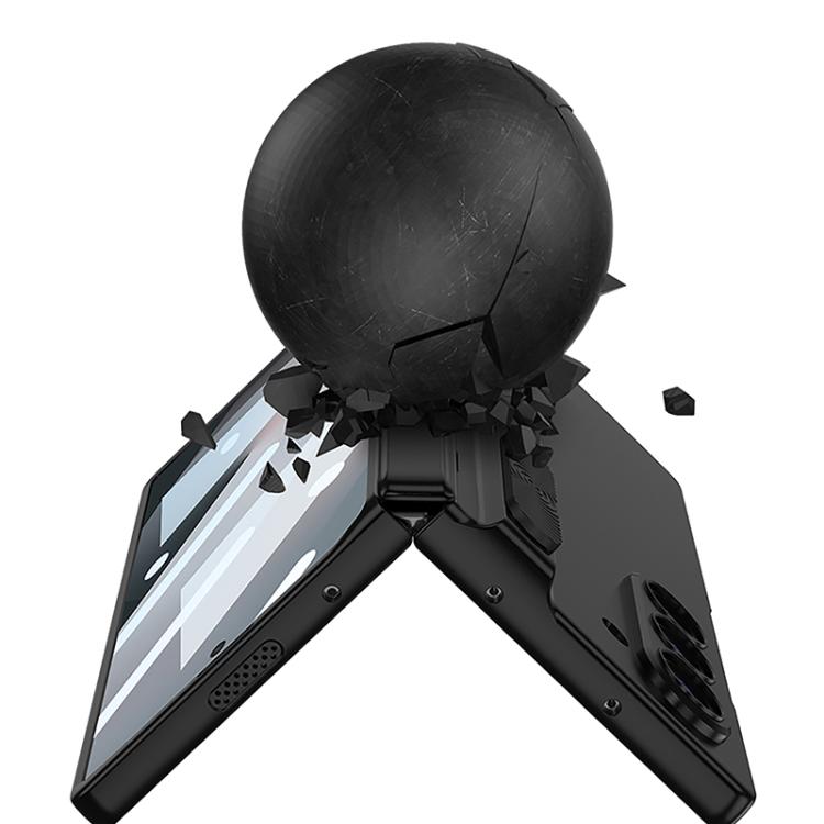 For Samsung Galaxy Z Fold6 GKK Integrated Magnetic Folding Hinge Adjust Gear Phone Case with Pen Slots(Black) by GKK