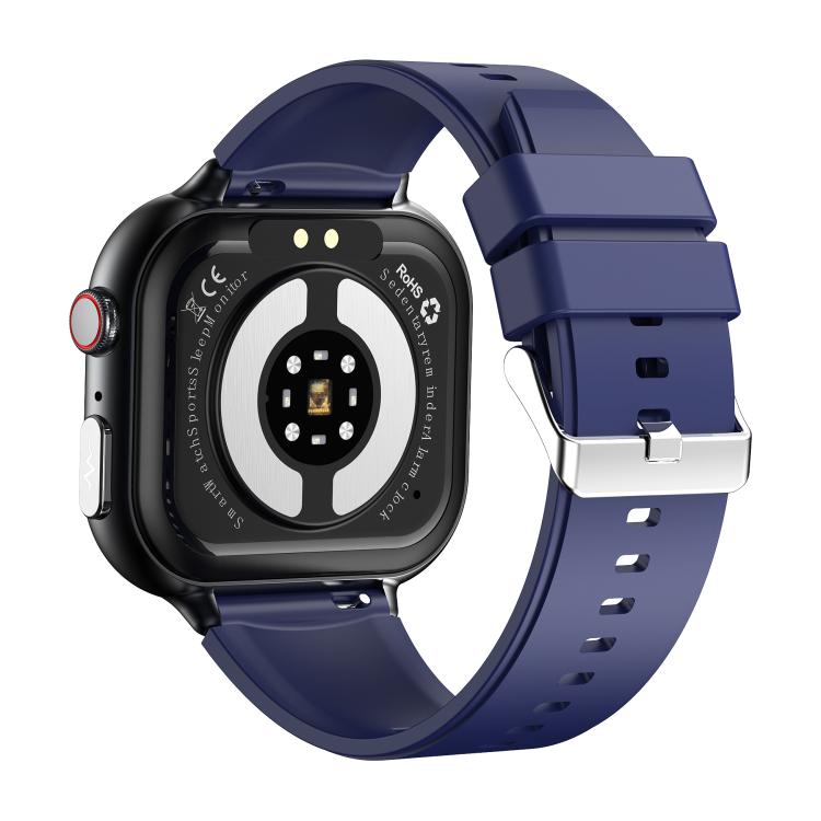 TK17 1.91 inch Horizontal Screen Silicone Strap Smart Watch Supports ECG Electrocardiogram(Blue) by bashfashion