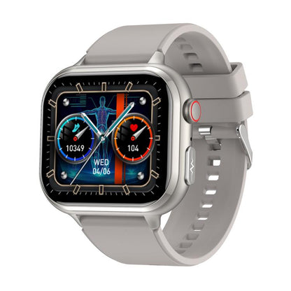 TK17 1.91 inch Horizontal Screen Silicone Strap Smart Watch Supports ECG Electrocardiogram(Grey) by bashfashion