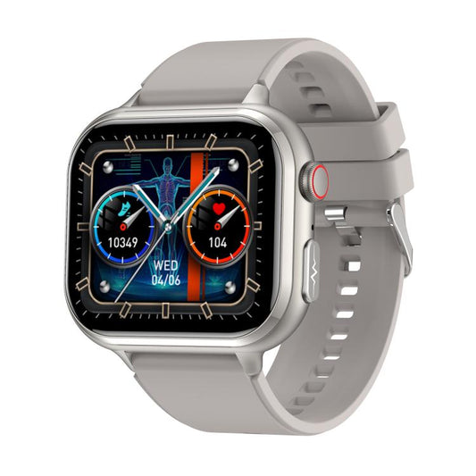 TK17 1.91 inch Horizontal Screen Silicone Strap Smart Watch Supports ECG Electrocardiogram(Grey) by bashfashion