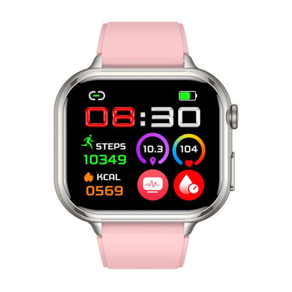 TK17 1.91 inch Horizontal Screen Silicone Strap Smart Watch Supports ECG Electrocardiogram(Pink) by bashfashion