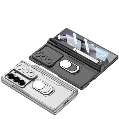 For Samsung Galaxy Z Fold6 GKK Integrated Folding Armored Shell PC Phone Case with Pen Box(Green) by GKK