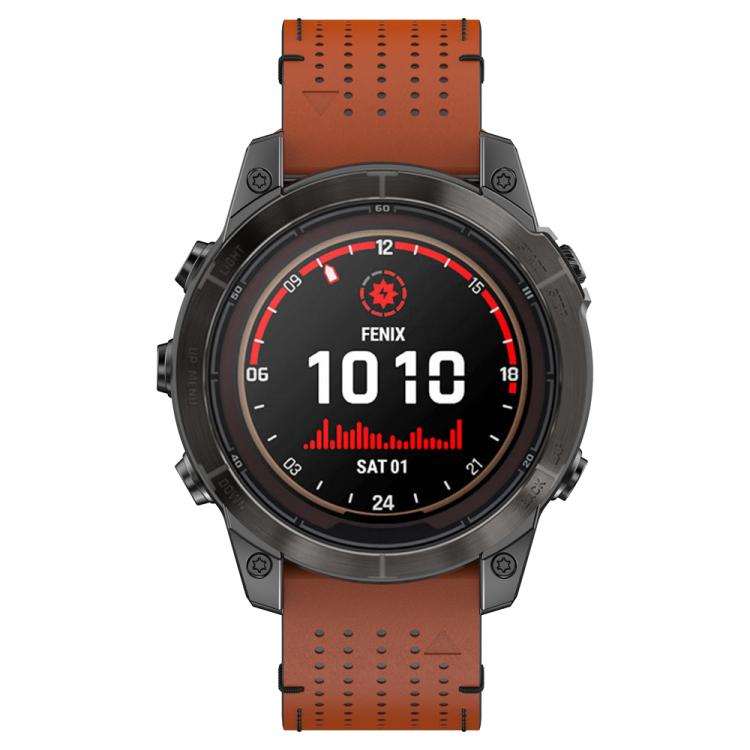 For Garmin Watch 26mm Dual Color Mesh Leather Quick Release Watch Band(Brown Black) by bashfashion