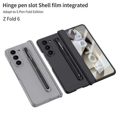 For Samsung Galaxy Z Fold6 GKK Magnetic Integrated Phone Case with Pen Slots, Include Pen(Mountain Gray) by GKK