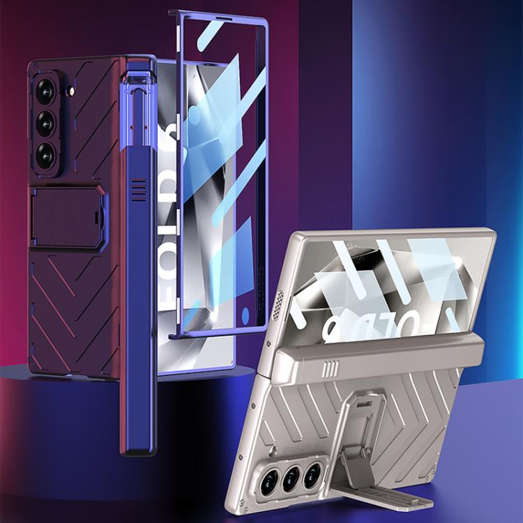 For Samsung Galaxy Z Fold6 GKK Integrated Magnetic Armor Flip Phone Case With Pen Box(Mountain Gray) by GKK