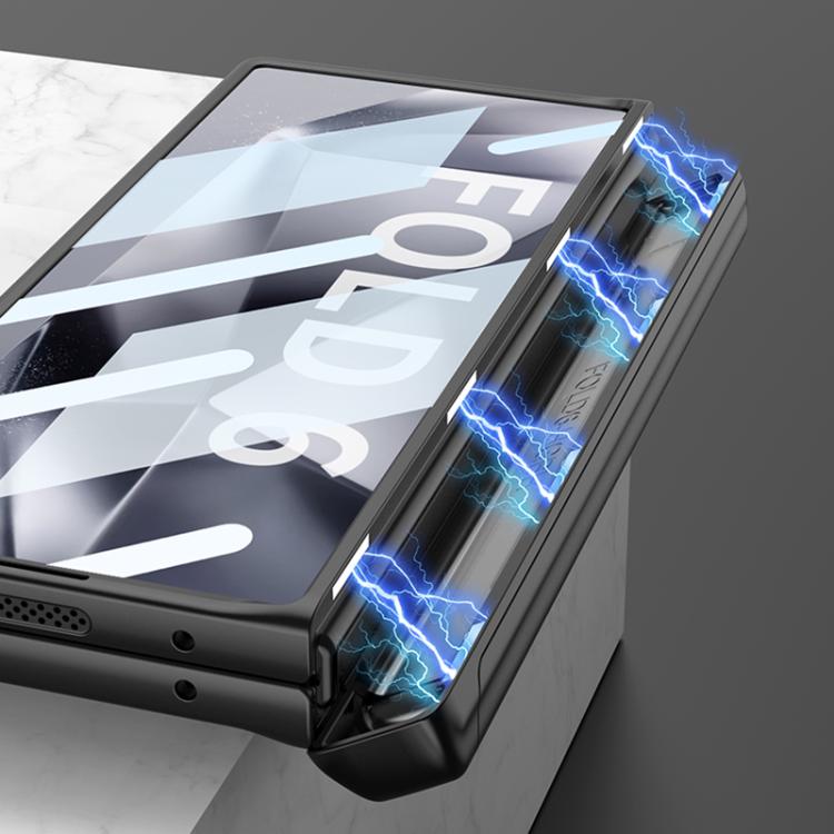 For Samsung Galaxy Z Fold6 GKK Integrated Magnetic Armor Flip Phone Case With Pen Box(Mountain Gray) by GKK