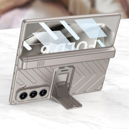 For Samsung Galaxy Z Fold6 GKK Integrated Magnetic Armor Flip Phone Case With Pen Box(Mountain Gray) by GKK