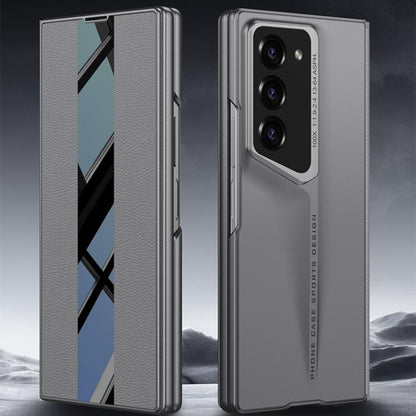 For Samsung Galaxy Z Fold6 GKK Integrated Blade Flip PU Phone Case(Grey) by GKK