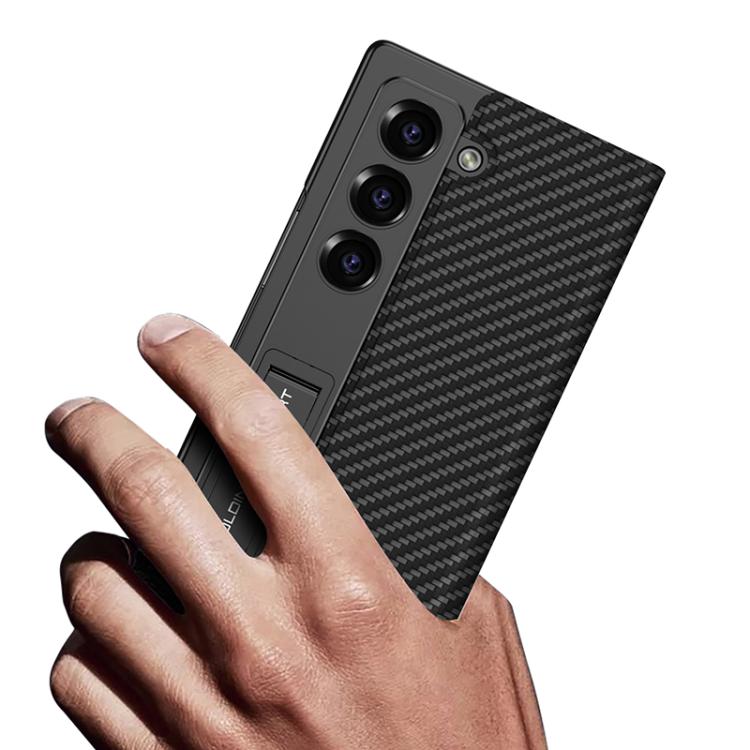 For Samsung Galaxy Z Fold6 GKK Integrated Flip Wallet Leather Phone Case with Pen Slots, Not Included Pen(Black) by GKK