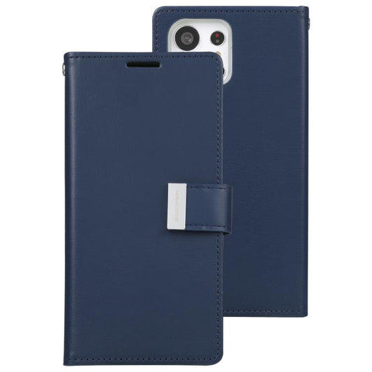 For Samsung Galaxy S25 Ultra 5G GOOSPERY RICH DIARY Crazy Horse Texture Leather Phone Case(Blue) by GOOSPERY