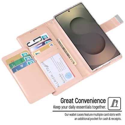 For Samsung Galaxy S25 Ultra 5G GOOSPERY RICH DIARY Crazy Horse Texture Leather Phone Case(Blue) by GOOSPERY