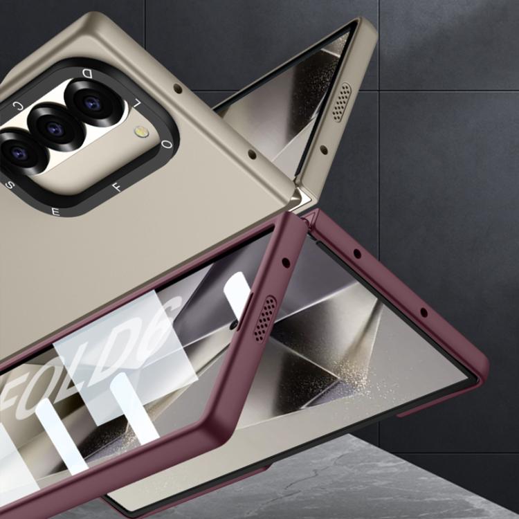 For Samsung Galaxy Z Fold6 GKK Integrated Simple Trendy Shockproof Phone Case(Mountain Gray) by GKK