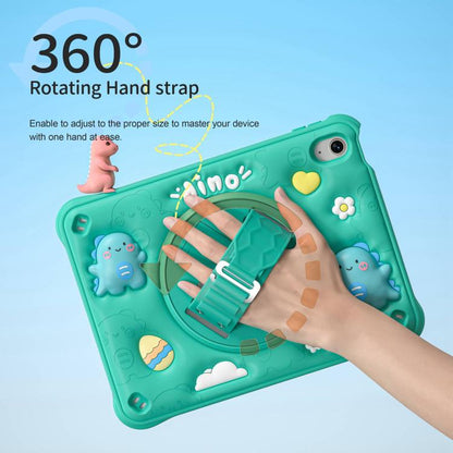 For iPad 2025 / 2022 Dragon Rotation Kickstand Silicone Hybrid PC Tablet Case(Green) by bashfashion