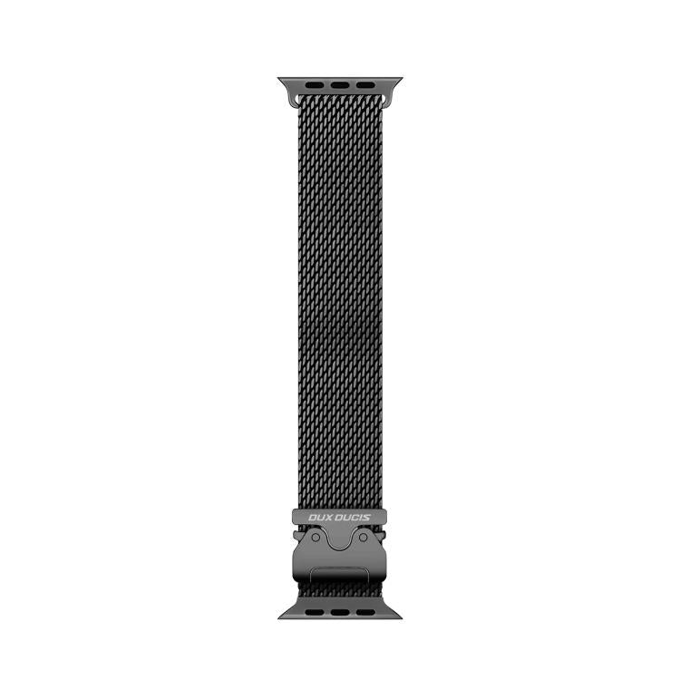 For Apple Watch 46mm / 49mm / 45mm / 44mm DUX DUCIS Milanese Air Series Stainless Steel Magnetic Watch Strap(Black) by DUX DUCIS