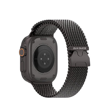 For Apple Watch 46mm / 49mm / 45mm / 44mm DUX DUCIS Milanese Air Series Stainless Steel Magnetic Watch Strap(Gun Grey) by DUX DUCIS