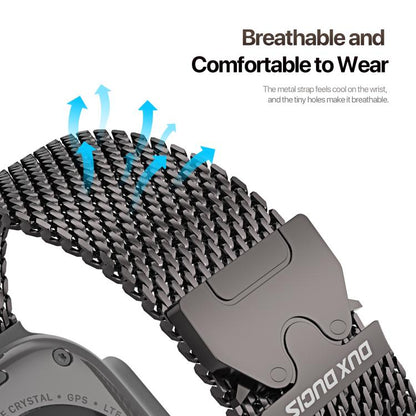 For Apple Watch 46mm / 49mm / 45mm / 44mm DUX DUCIS Milanese Air Series Stainless Steel Magnetic Watch Strap(Gun Grey) by DUX DUCIS