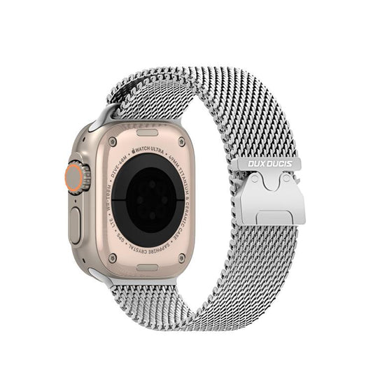 For Apple Watch 46mm / 49mm / 45mm / 44mm DUX DUCIS Milanese Air Series Stainless Steel Magnetic Watch Strap(Silver) by DUX DUCIS