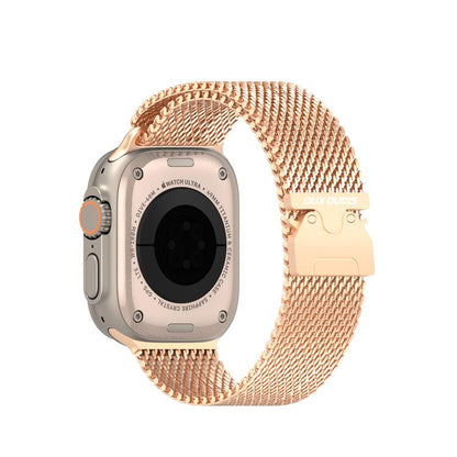For Apple Watch 42mm / 41mm / 40mm / 38mm DUX DUCIS Milanese Air Series Stainless Steel Magnetic Watch Strap(Rose Gold) by DUX DUCIS