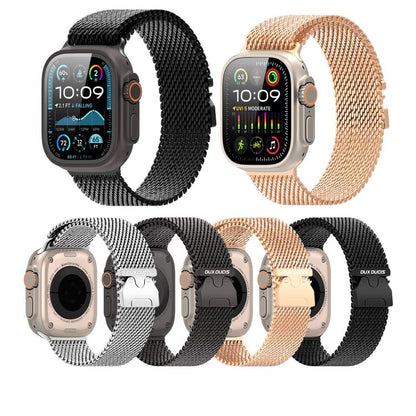 For Apple Watch 42mm / 41mm / 40mm / 38mm DUX DUCIS Milanese Air Series Stainless Steel Magnetic Watch Strap(Black) by DUX DUCIS