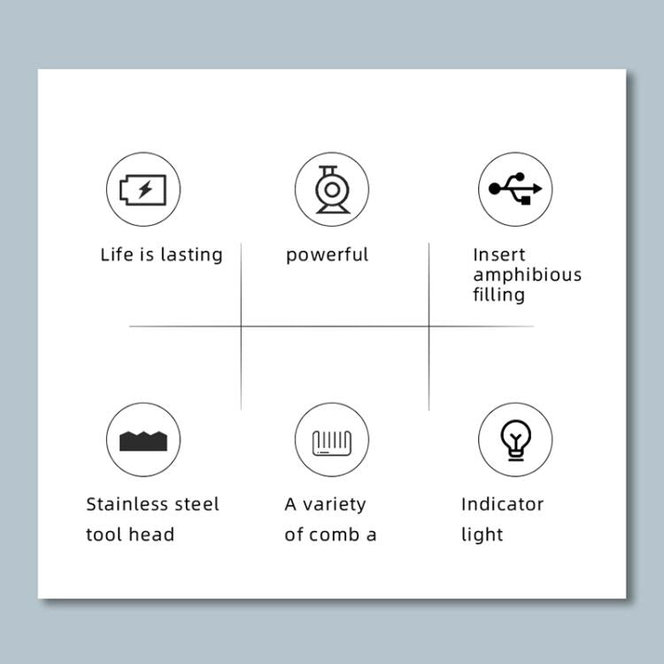 VGR V-933 Professional Salon USB Electric Hair Clipper(Black) by VGR