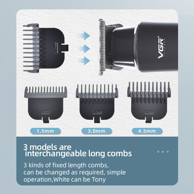 VGR V-933 Professional Salon USB Electric Hair Clipper(Black) by VGR