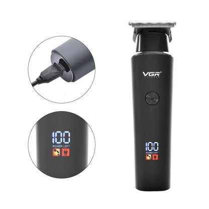 VGR V-937 LED Digital Display Salon USB Electric Hair Clipper(Black) by VGR