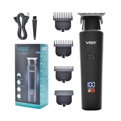 VGR V-937 LED Digital Display Salon USB Electric Hair Clipper(Black) by VGR