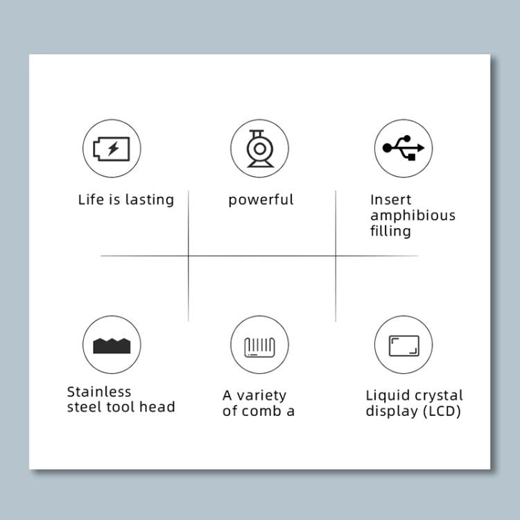 VGR V-937 LED Digital Display Salon USB Electric Hair Clipper(Black) by VGR