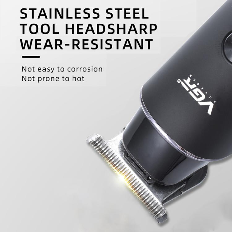 VGR V-937 LED Digital Display Salon USB Electric Hair Clipper(Black) by VGR