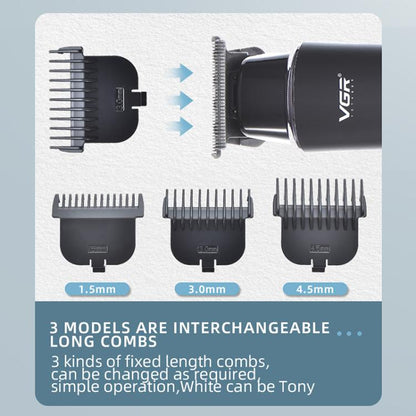 VGR V-937 LED Digital Display Salon USB Electric Hair Clipper(Black) by VGR