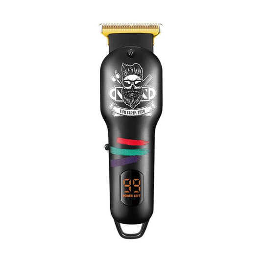VGR V-971 Graffiti Design LED Digital Display USB Electric Hair Clipper(Black) by VGR