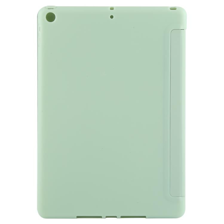 For iPad 10.2 2021 / 2020 / 2019 GEBEI 3-folding Holder Shockproof Flip Leather Tablet Case(Green) by GEBEI