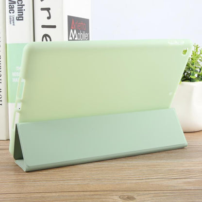 For iPad 10.2 2021 / 2020 / 2019 GEBEI 3-folding Holder Shockproof Flip Leather Tablet Case(Green) by GEBEI