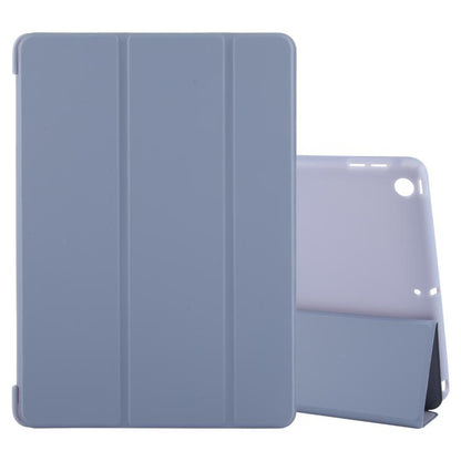 For iPad 10.2 2021 / 2020 / 2019 GEBEI 3-folding Holder Shockproof Flip Leather Tablet Case(Lavender Purple) by GEBEI