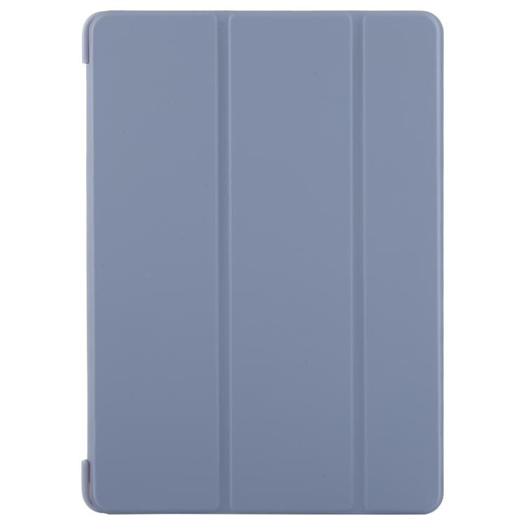For iPad 10.2 2021 / 2020 / 2019 GEBEI 3-folding Holder Shockproof Flip Leather Tablet Case(Lavender Purple) by GEBEI