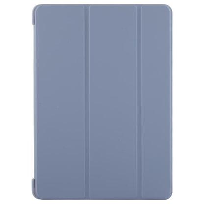 For iPad 10.2 2021 / 2020 / 2019 GEBEI 3-folding Holder Shockproof Flip Leather Tablet Case(Lavender Purple) by GEBEI